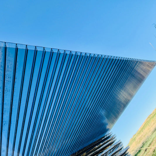 Clear triple wall polycarbonate sheet with high thermal insulation for roofing