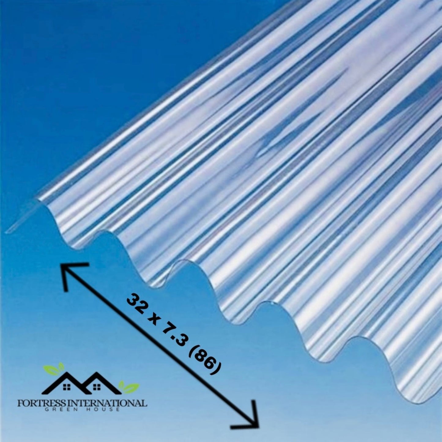 Lightweight corrugated panel for greenhouse structure