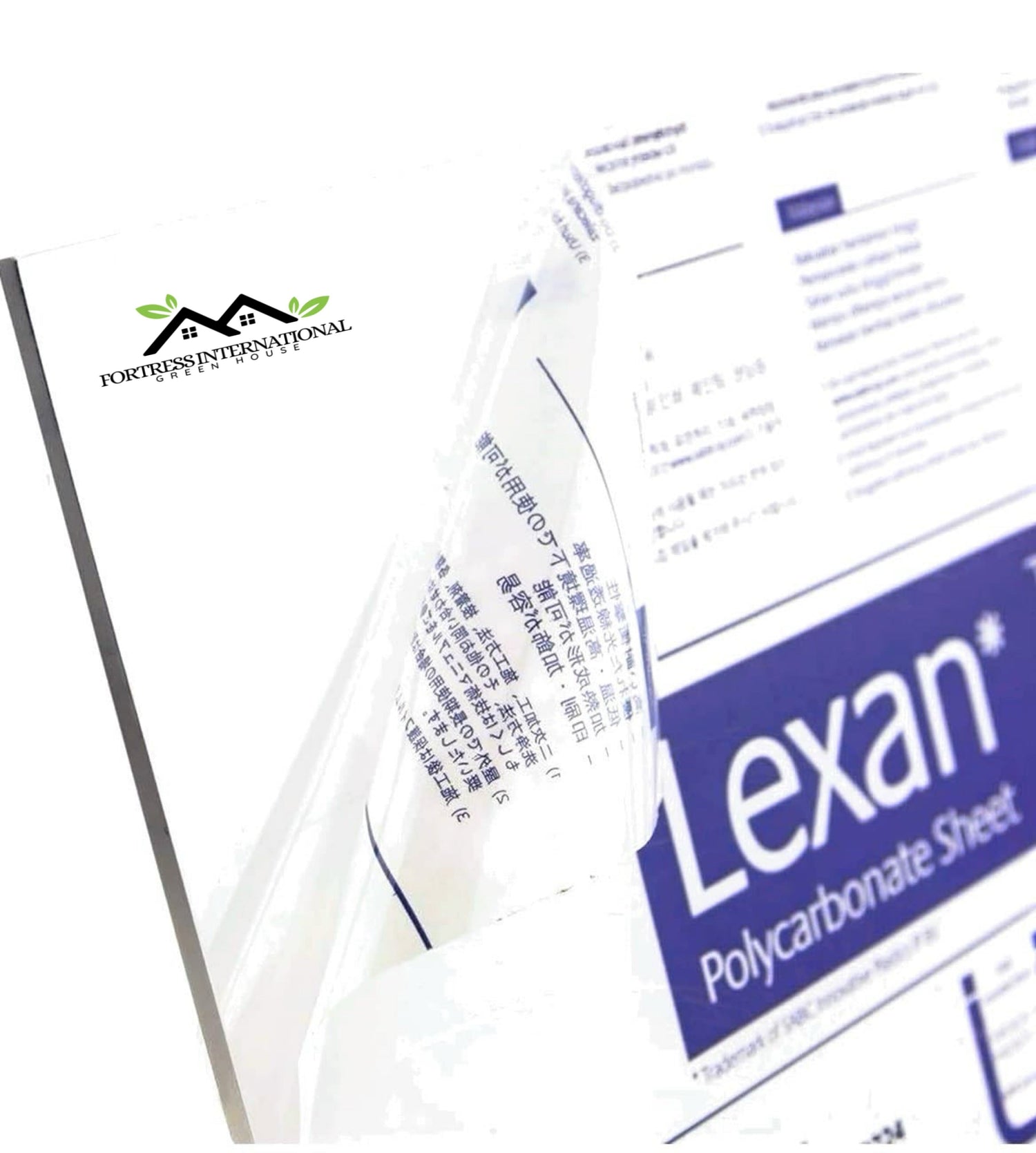 Crystal-clear Lexan polycarbonate sheet – ideal for security windows and greenhouses
