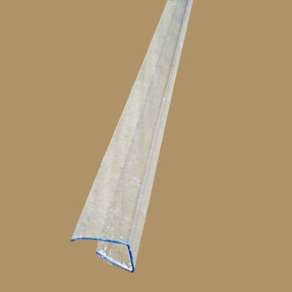 “4 ft clear U end cap for polycarbonate or acrylic sheet edge sealing”