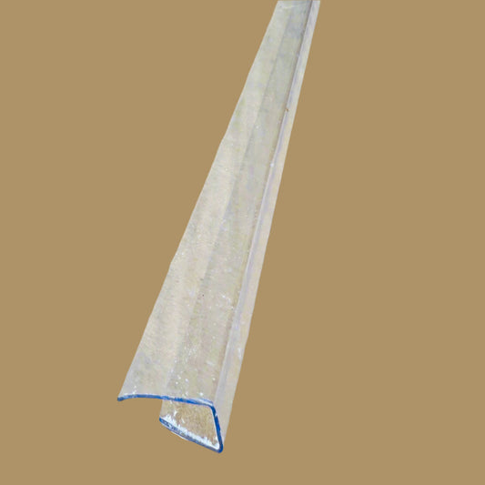 “4 ft clear U end cap for polycarbonate or acrylic sheet edge sealing”