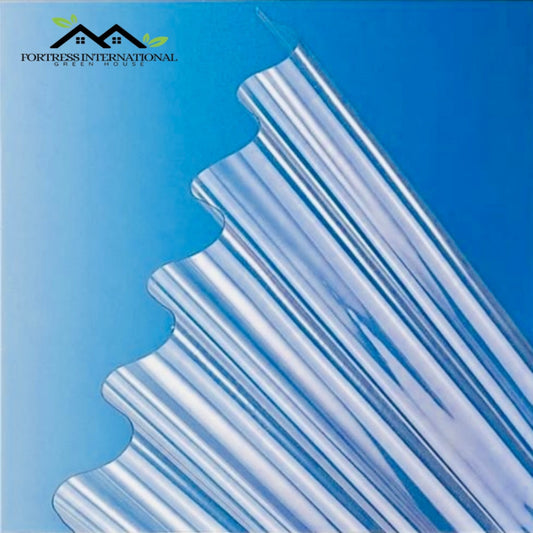 Corrugated greenhouse panel with wavy ribbed design