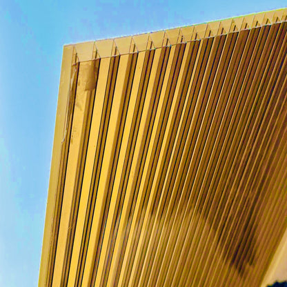 Smoke tinted bronze polycarbonate panel for greenhouse roofing