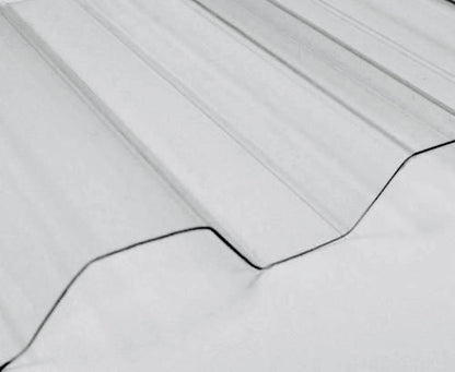 * Lightweight clear corrugated roof panel with durable construction