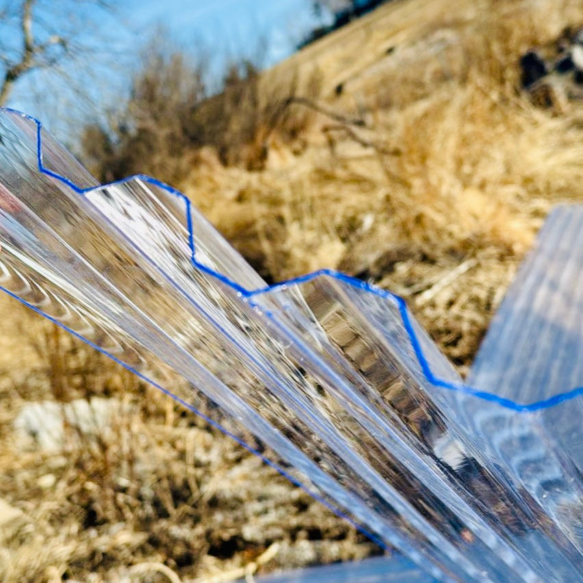* Clear polycarbonate corrugated panel with wave profile design